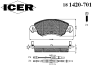 ICER 181420-701 (181420701) Brake Pad Set, disc brake