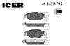 ICER 181439-702 (181439702) Brake Pad Set, disc brake