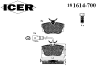 ICER 181614-700 (181614700) Brake Pad Set, disc brake