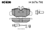 ICER 181676-701 (181676701) Brake Pad Set, disc brake
