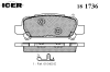 ICER 181736 Brake Pad Set, disc brake