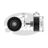 GATES T36163 Deflection/Guide Pulley, v-ribbed belt