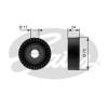 GATES T36215 Deflection/Guide Pulley, v-ribbed belt