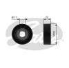 GATES T36257 Deflection/Guide Pulley, v-ribbed belt