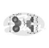 GATES T38167 Tensioner Pulley, v-ribbed belt