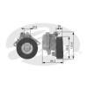 GATES T38174 Tensioner Pulley, v-ribbed belt