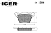 ICER 141284 Brake Pad Set, disc brake
