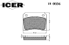 ICER 180036 Brake Pad Set, disc brake