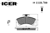 ICER 181118-700 (181118700) Brake Pad Set, disc brake