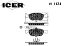 ICER 181124 Brake Pad Set, disc brake
