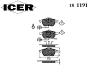 ICER 181191 Brake Pad Set, disc brake