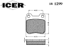 ICER 181299 Brake Pad Set, disc brake