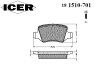 ICER 181510-701 (181510701) Brake Pad Set, disc brake