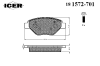 ICER 181572-701 (181572701) Brake Pad Set, disc brake
