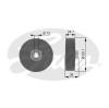 GATES T36001 Deflection/Guide Pulley, v-ribbed belt