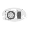 GATES T36079 Deflection/Guide Pulley, v-ribbed belt