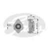 GATES T38147 Tensioner Pulley, v-ribbed belt