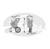 GATES T38148 Tensioner Pulley, v-ribbed belt