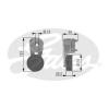 GATES T38163 Tensioner Pulley, v-ribbed belt