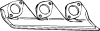 ELRING 495.900 (495900) Gasket, exhaust manifold
