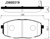 NIPPARTS J3600319 Brake Pad Set, disc brake