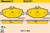 BARUM BA2221 Brake Pad Set, disc brake