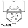 WAHLER 3116.82D (311682D) Thermostat, coolant