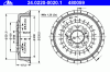 ATE 24.0220-0020.1 (24022000201) Brake Drum