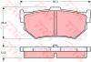 TRW GDB372 Brake Pad Set, disc brake