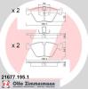 ZIMMERMANN 21677.195.1 (216771951) Brake Pad Set, disc brake