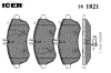 ICER 181821 Brake Pad Set, disc brake