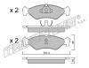 TRUSTING 075.0 (0750) Brake Pad Set, disc brake
