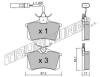 TRUSTING 102.3 (1023) Brake Pad Set, disc brake