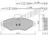 TRUSTING 146.0 (1460) Brake Pad Set, disc brake