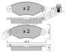 TRUSTING 262.0 (2620) Brake Pad Set, disc brake