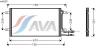 AVA QUALITY COOLING VW5187 Condenser, air conditioning