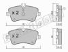 fri.tech. 351.0 (3510) Brake Pad Set, disc brake