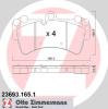 ZIMMERMANN 23693.165.1 (236931651) Brake Pad Set, disc brake