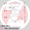 ZIMMERMANN 21849.200.1 (218492001) Brake Pad Set, disc brake