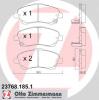 ZIMMERMANN 23768.185.1 (237681851) Brake Pad Set, disc brake