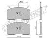 fri.tech. 091.1 (0911) Brake Pad Set, disc brake
