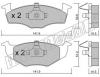 fri.tech. 215.1 (2151) Brake Pad Set, disc brake