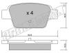 fri.tech. 332.0 (3320) Brake Pad Set, disc brake