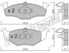 fri.tech. 215.0 (2150) Brake Pad Set, disc brake