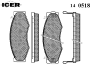 ICER 140518 Brake Pad Set, disc brake
