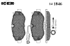 ICER 141846 Brake Pad Set, disc brake