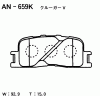 AKEBONO AN-659K (AN659K) Brake Pad Set, disc brake