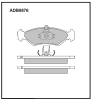 ALLIED NIPPON ADB0876 Brake Pad Set, disc brake