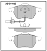 ALLIED NIPPON ADB11025 Brake Pad Set, disc brake