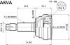 ASVA TY55 Joint Kit, drive shaft
